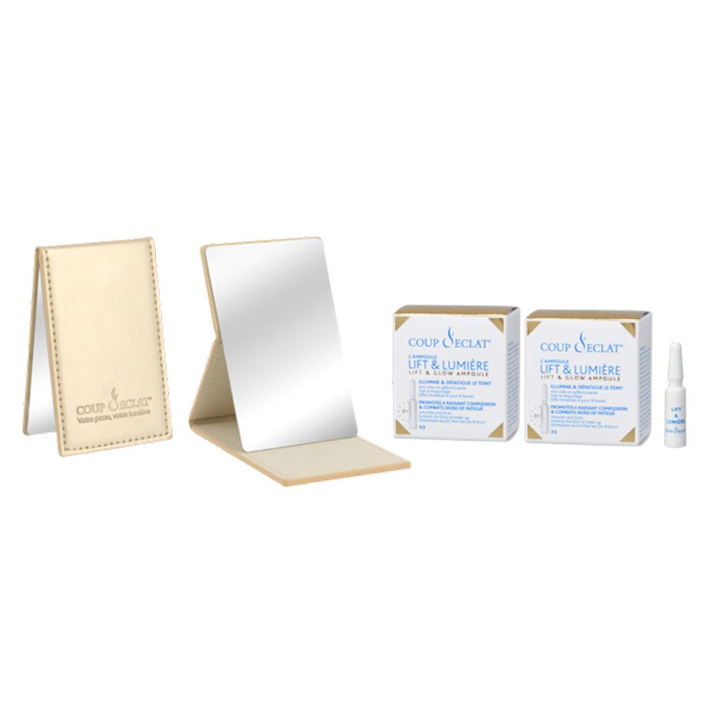 Coup D'Eclat Lift & Lumière Lifting Immédiat 2 x 3 Ampoules + Miroir
