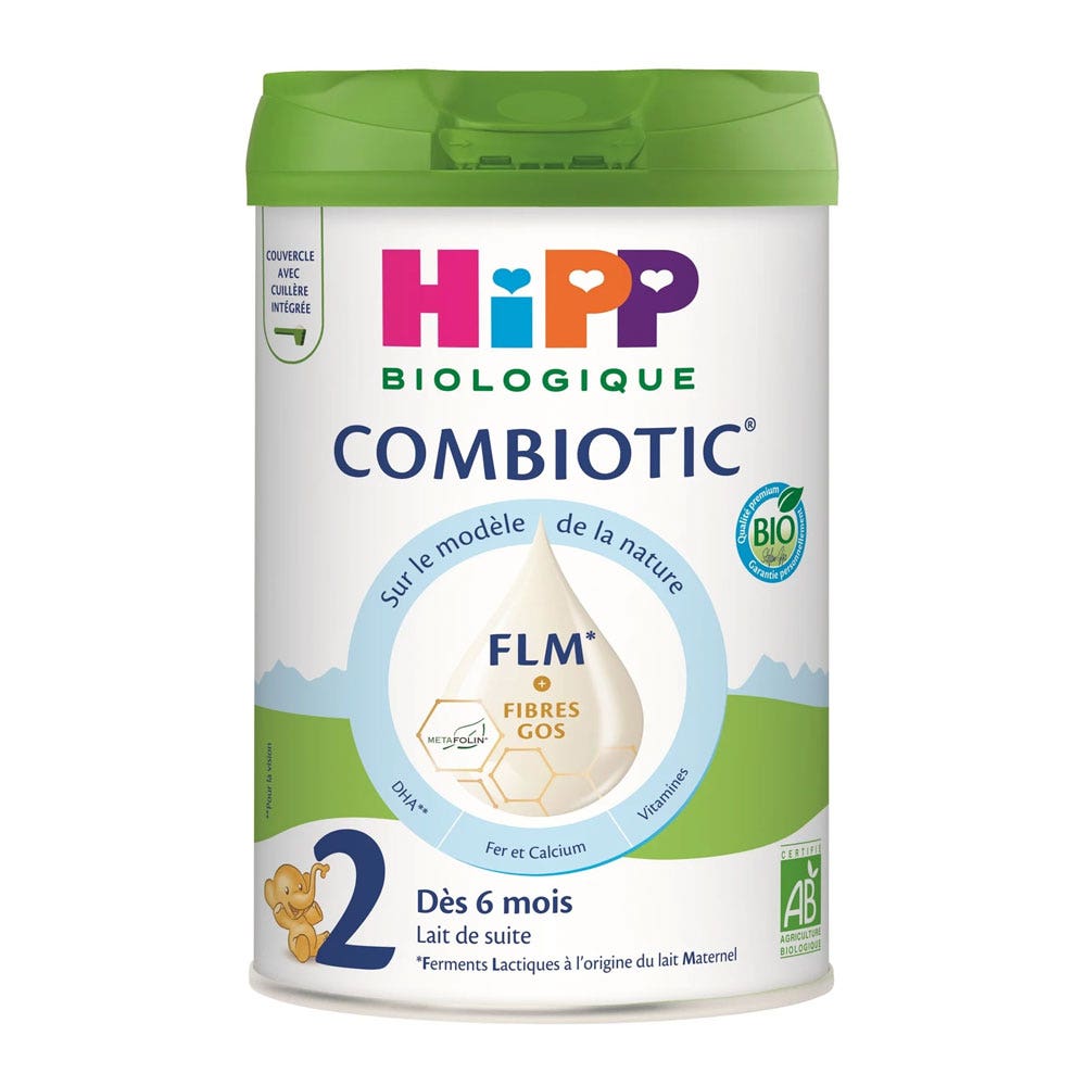Hipp Combiotic Lait En Poudre 2 Croissance Dès 6 mois Bio 800g