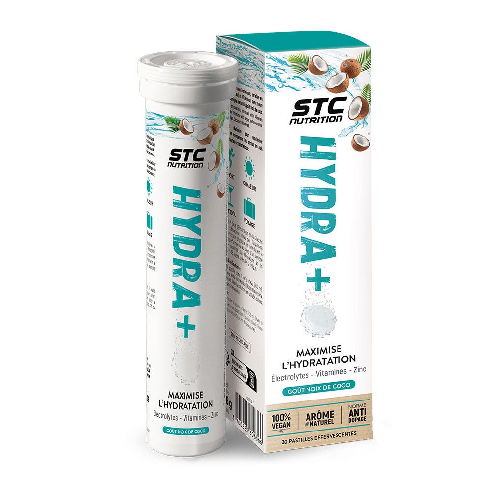 Stc Nutrition Hydra+ Goût Coco 20 pastilles effervescentes