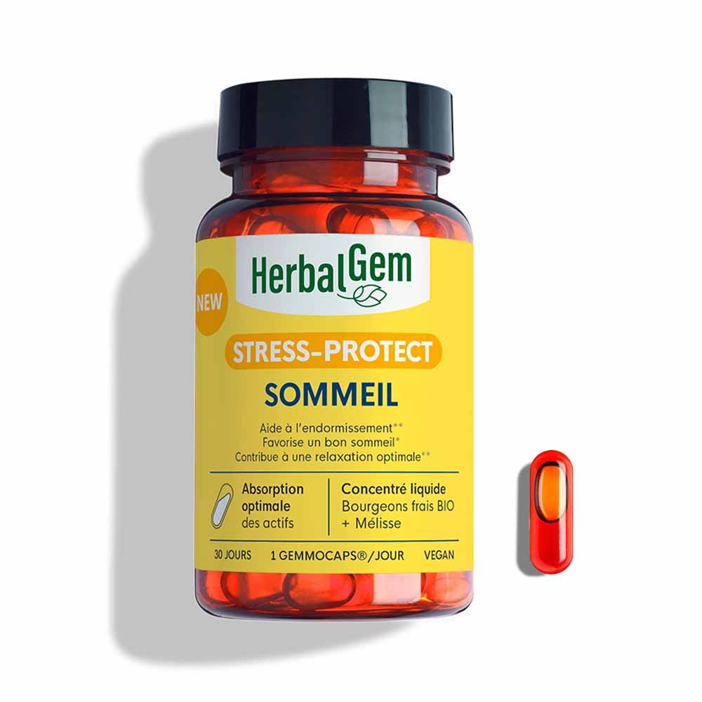 Herbalgem Gemmocaps Stress-Protect Sommeil Aide à l'endormissement et favorise un bon sommeil 30 capsules