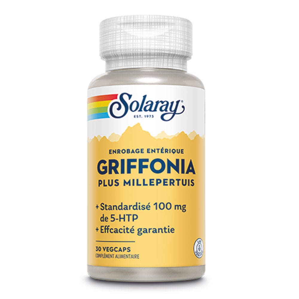 SOLARAY GRIFFONIA 5HT-P + MILLEPERTUIS 50MG BTE 30 CAPSULES