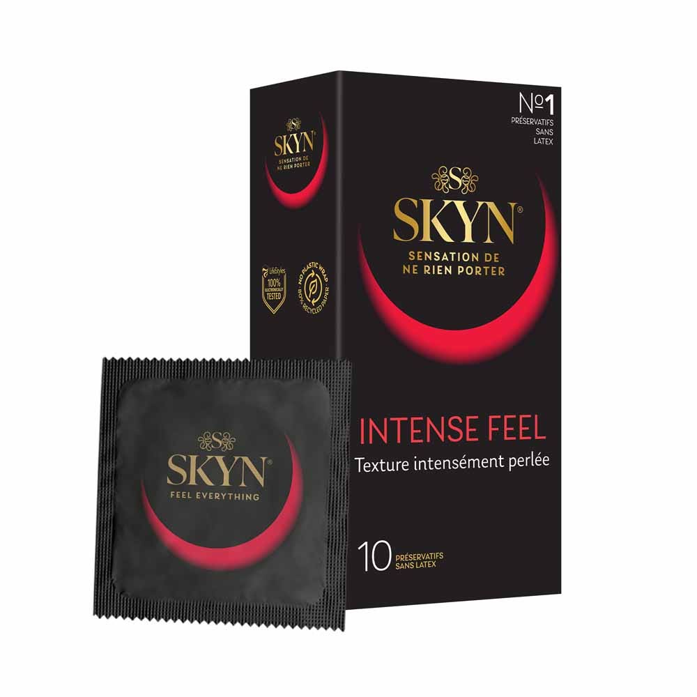 Skyn Intense Feel Préservatifs Sans Latex Texture Intensément Perlée 10 unités