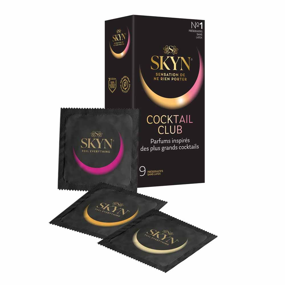 Skyn Cocktail Club Préservatifs Parfums Inspirés des Plus Grands Cocktails 9 unités