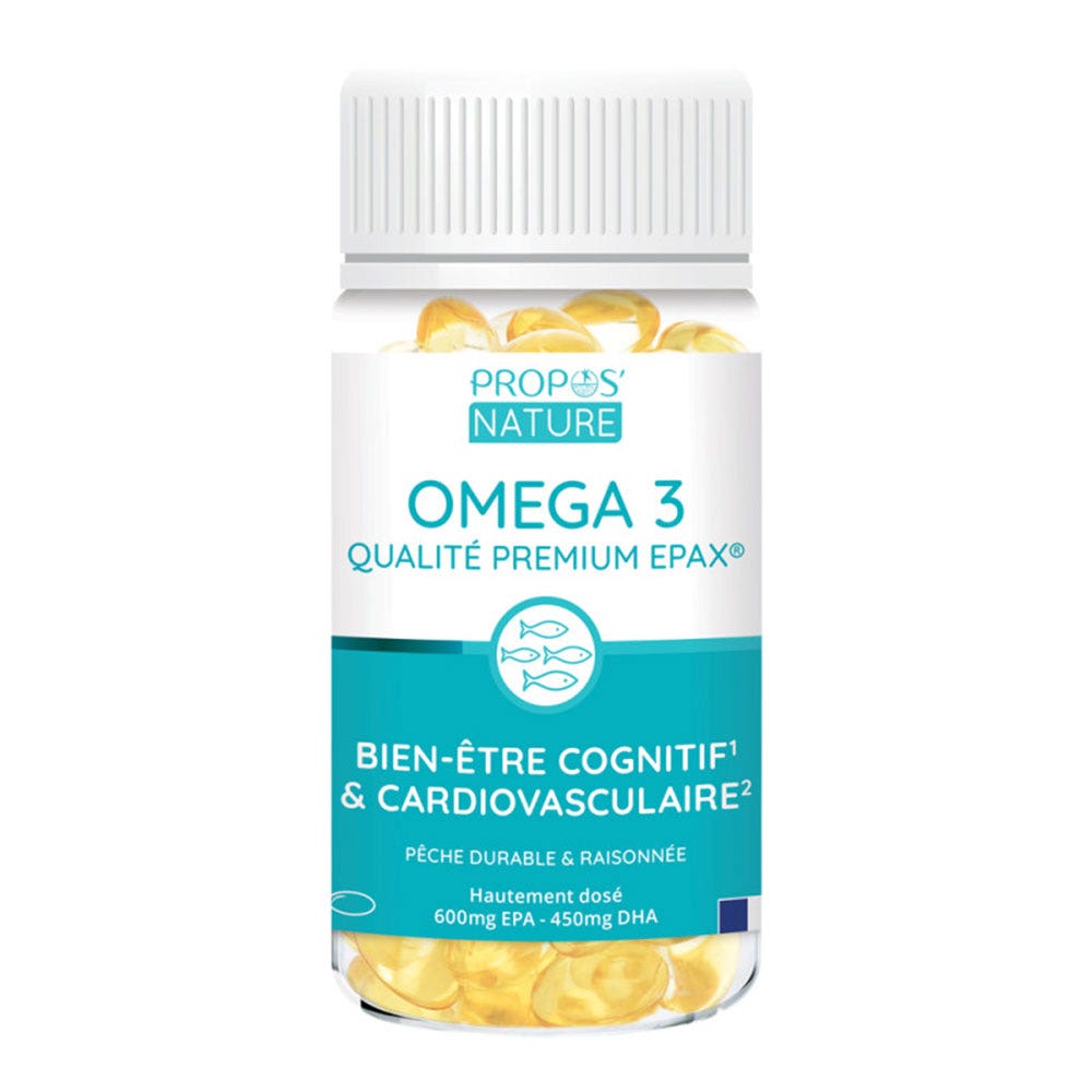 Propos'Nature Oméga 3 Qualité Premium EPAX 60 capsules