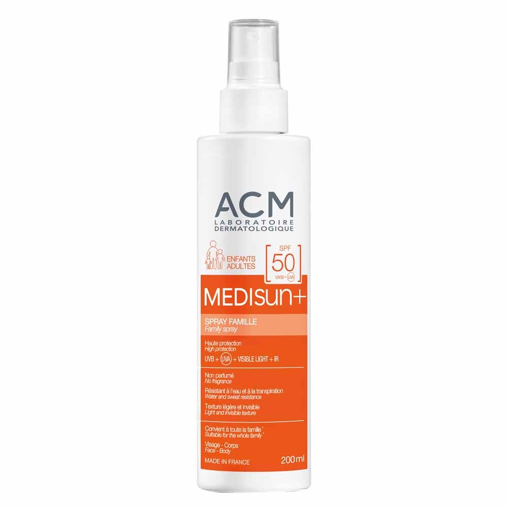 Acm Medisun+ Spray solaire sans parfum SPF50 200ml