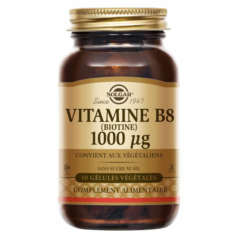 Solgar Vitamine B8 Biotine Beauté Peau, Cheveux, Ongles 50 gélules végétales
