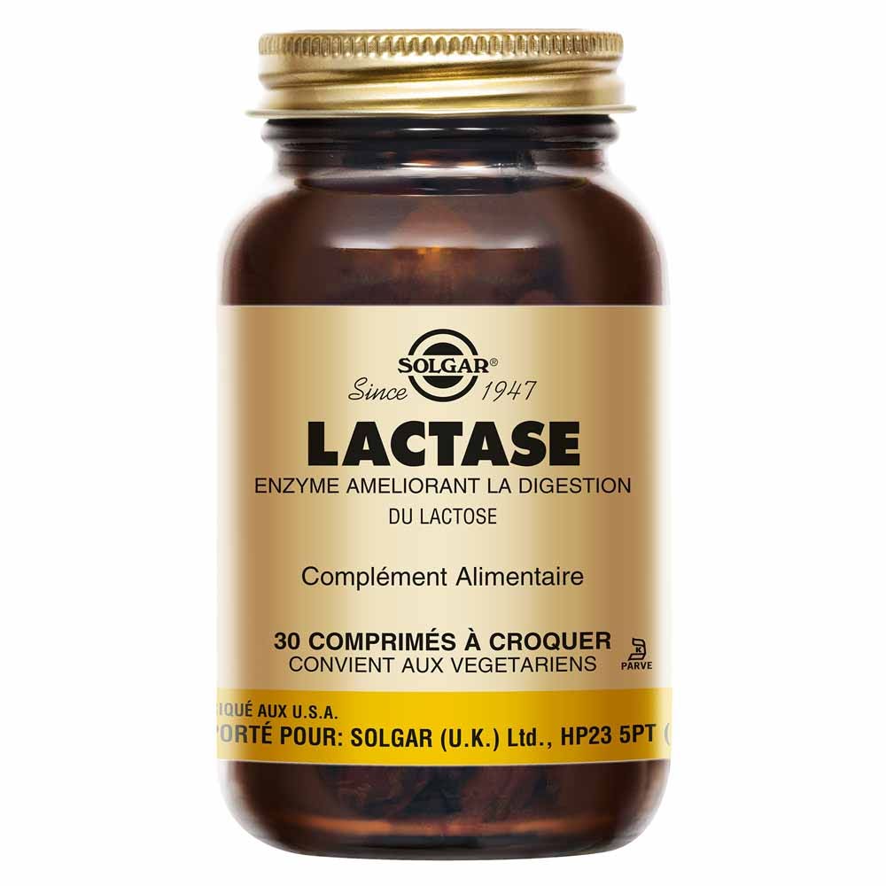 Solgar Lactase Digestion lactose Detox 30 comprimés à croquer