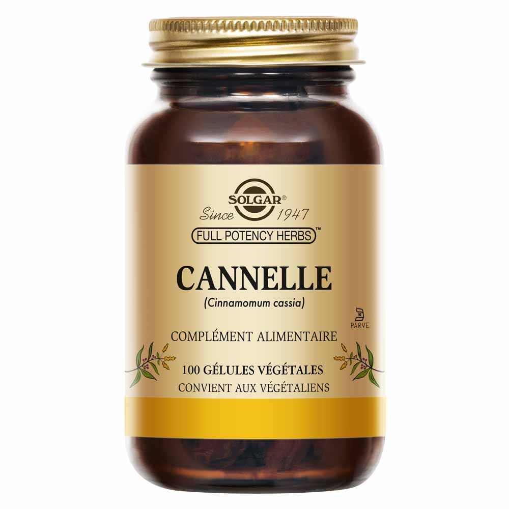 Solgar Cannelle Cardiovasculaire Digestion 100 gélules végétales