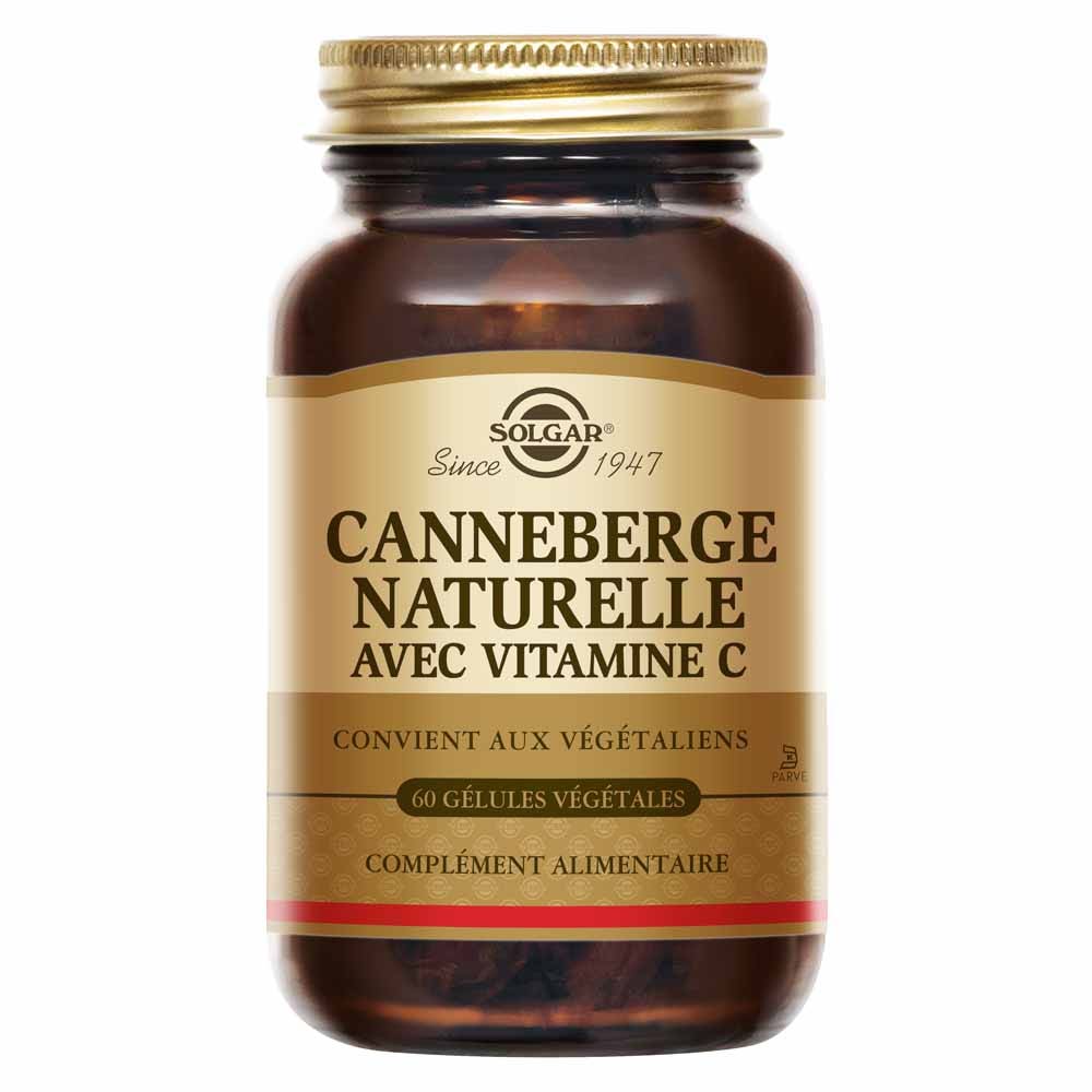 Solgar Cranberry Canneberge Naturelle 400 mg Genito-Urinaire Défenses Immunitaires 60 gélules végétales