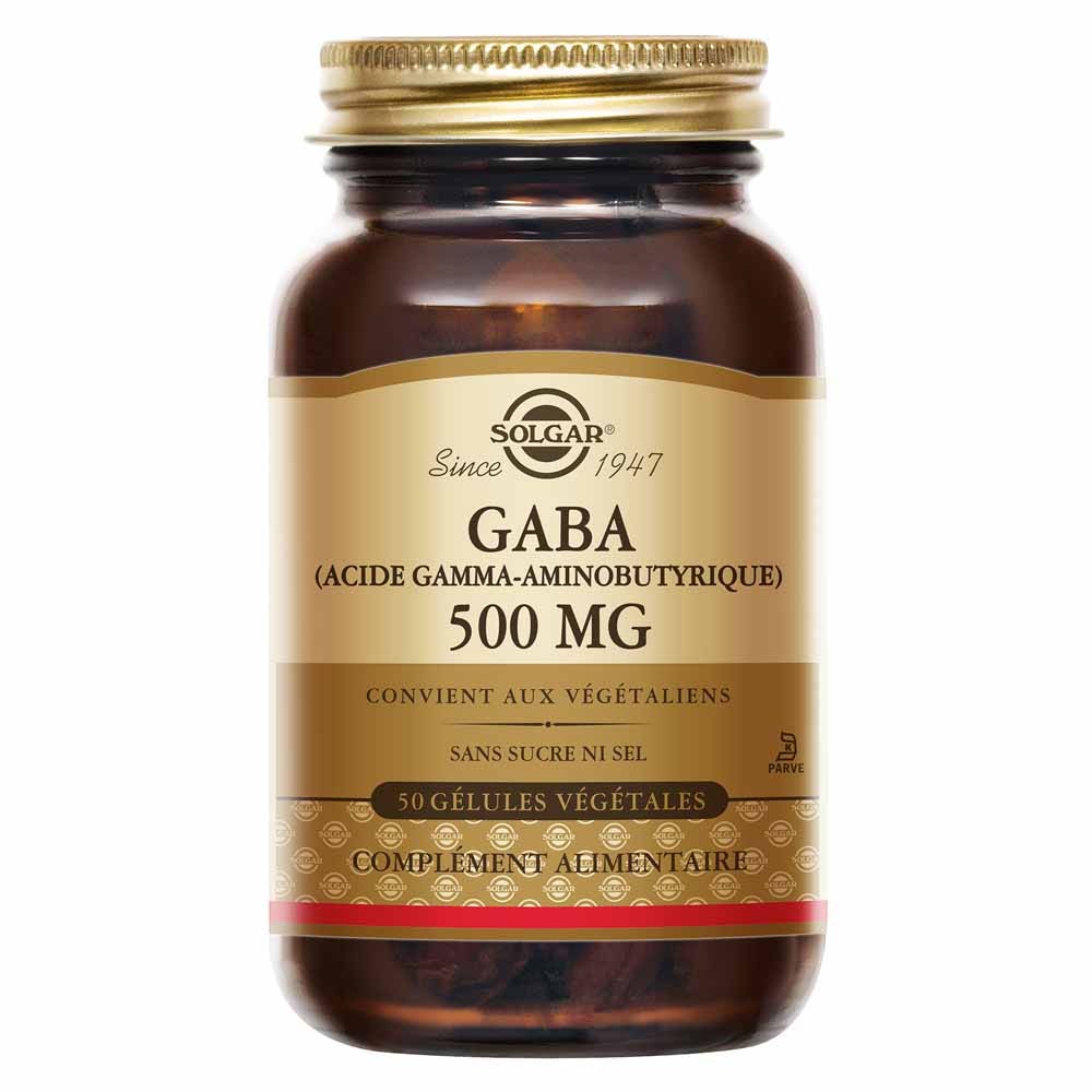 Solgar GABA 500 mg Sommeil Relaxation 50 gélules végétales