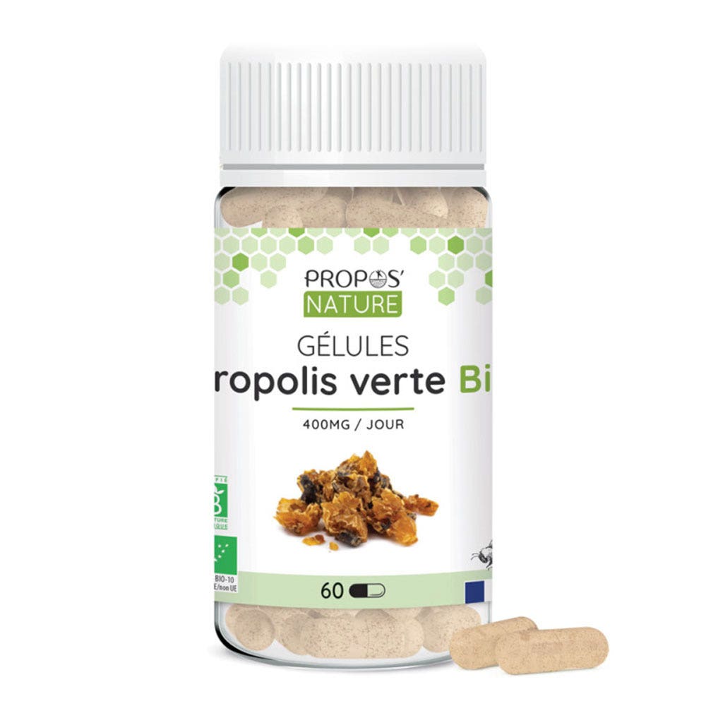 Propos'Nature Propolis Verte Bio 60 Gelules