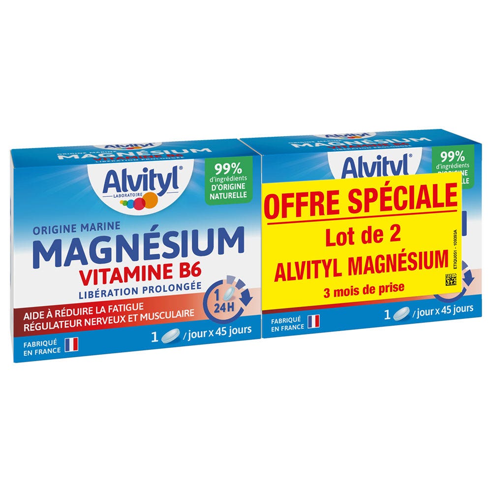 Alvityl Magnésium Vitamine B6 2x45 Comprimés
