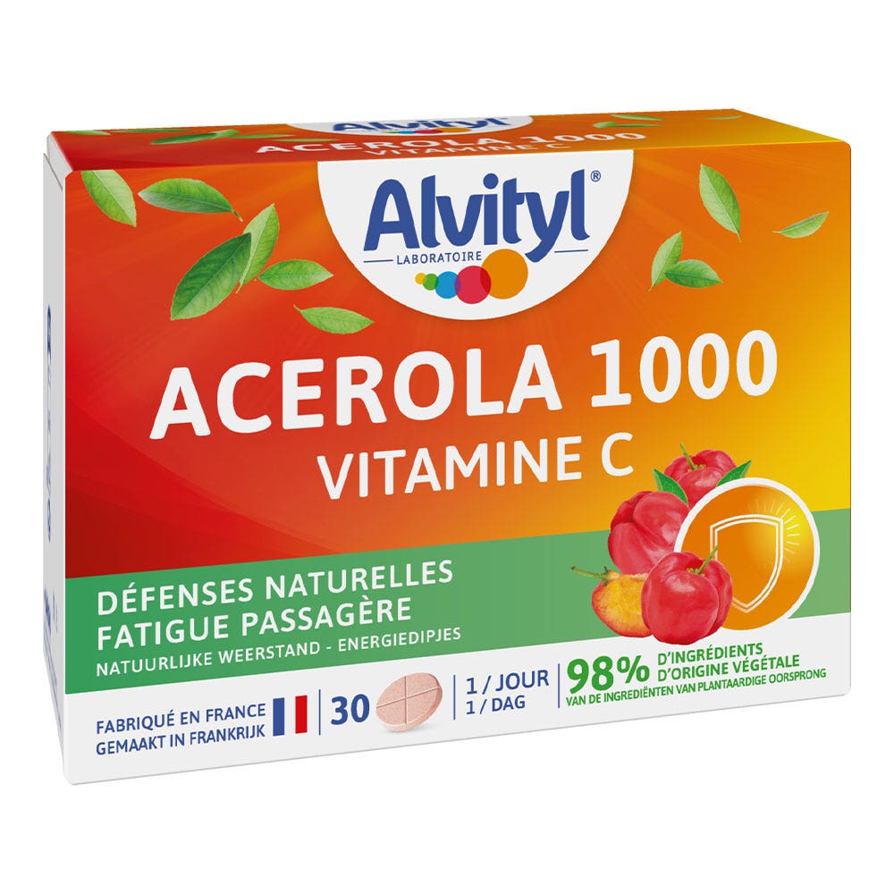 Alvityl Acerola 1000 Vitamine C Immunité 30 Comprimés A Croquer