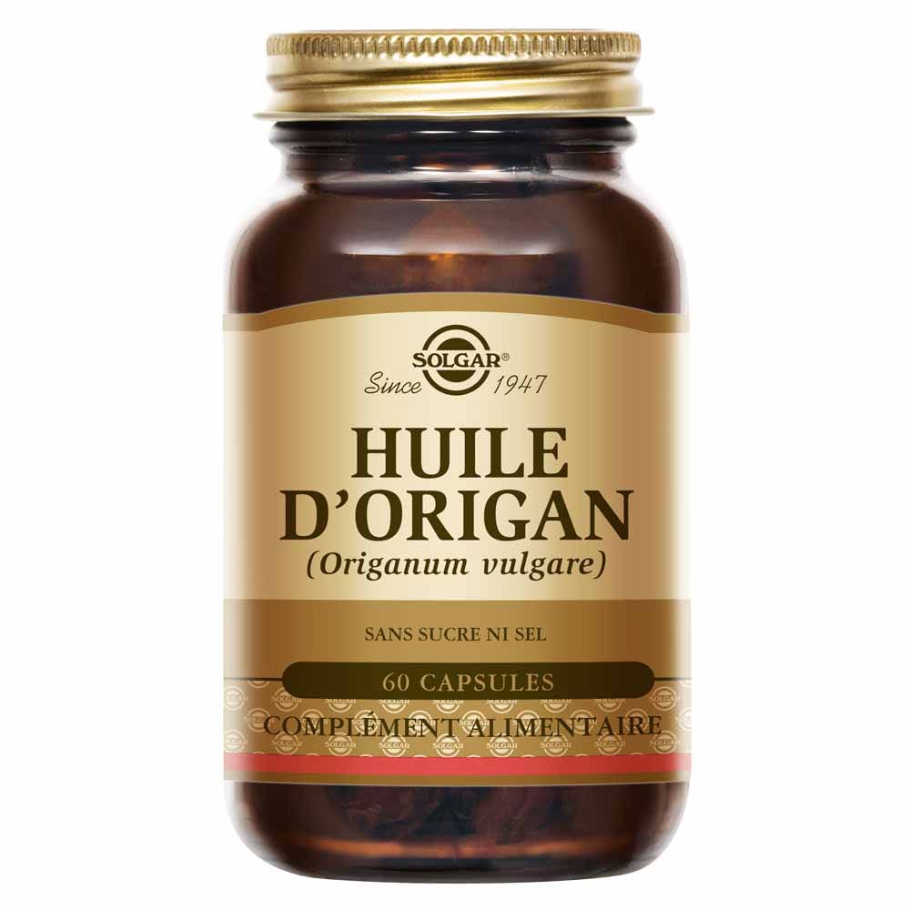 Solgar Huile d'Origan Défenses Immunitaires Digestion 60 softgels