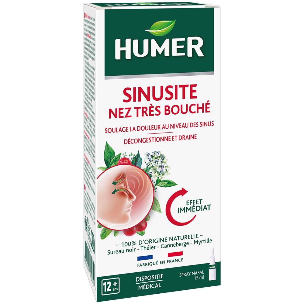 Humer Sinusite Nez Tres Bouche Spray Nasal 15ml