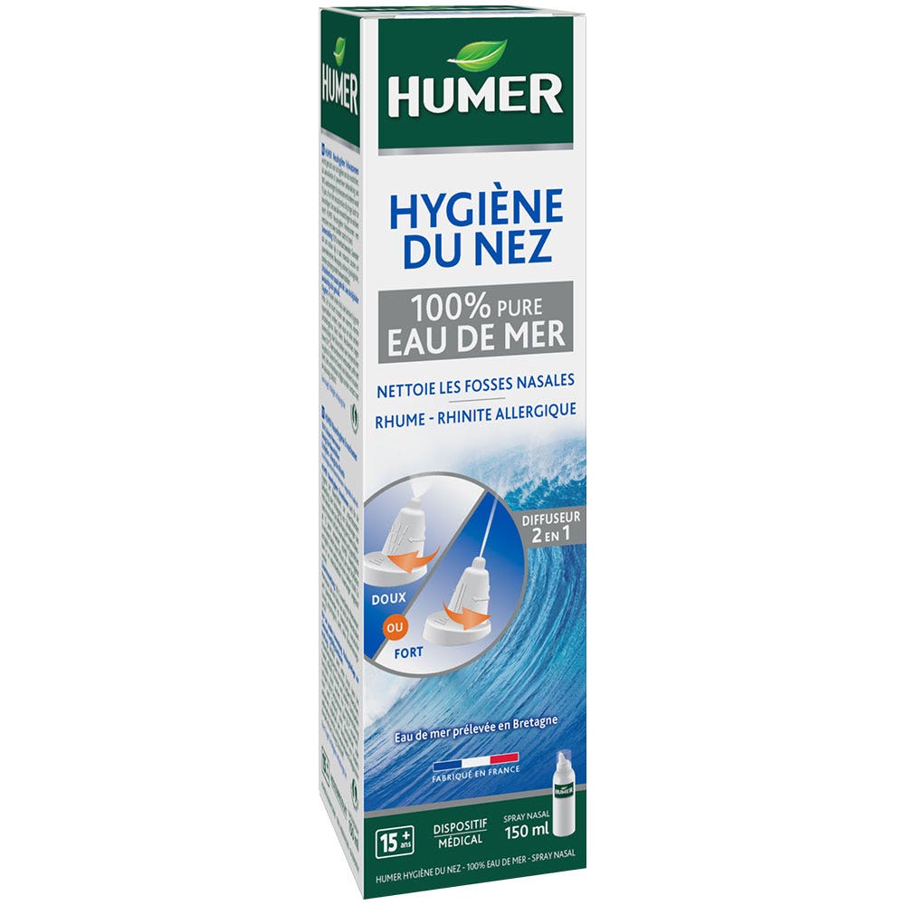 Humer Hygiène du Nez Eau de mer Isotonique Adultes 150ml