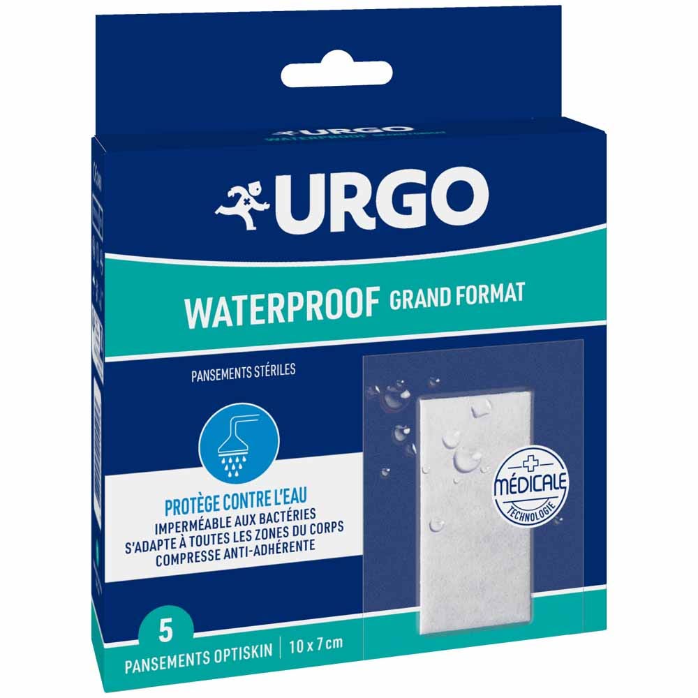 Urgo Pansements Optiskin Waterproof Grand Format x5