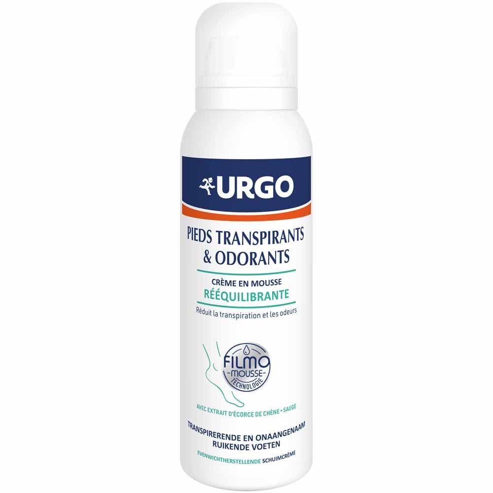 Urgo Crème en Mousse Rééquilibrante Pieds Transpirants et Odorants 125ml