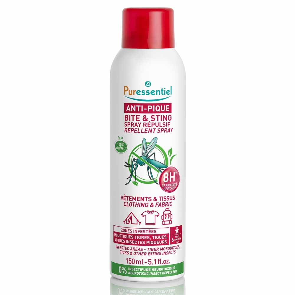 Puressentiel Anti-Pique Spray Répulsif Vêtements Et Tissus 150ml