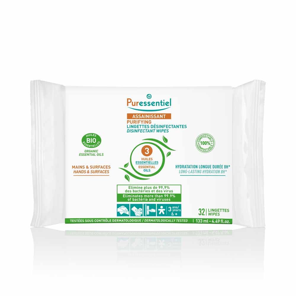 Puressentiel Lingettes Désinfectantes Bio x32