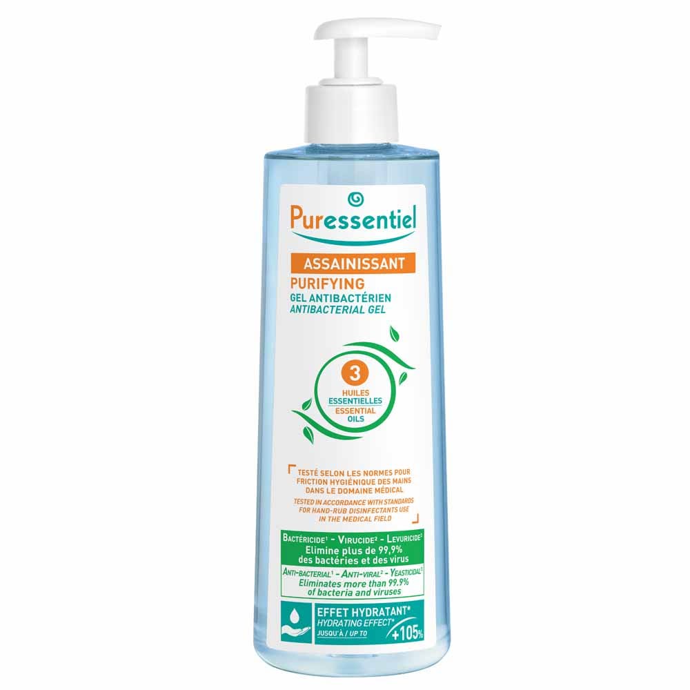 Puressentiel Assainissant Gel Antibactérien aux 3 Huiles Essentielles 500ml