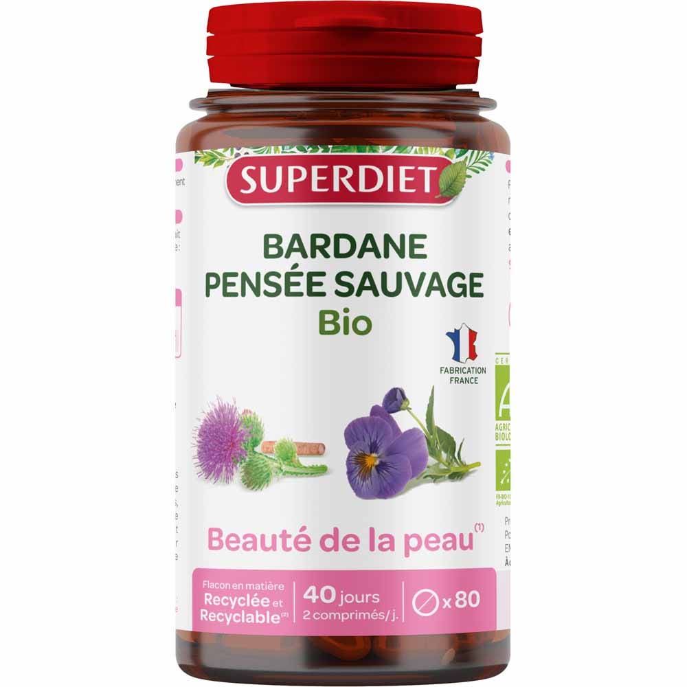 Superdiet Bardane-Pensee Sauvage Bio 80 comprimés