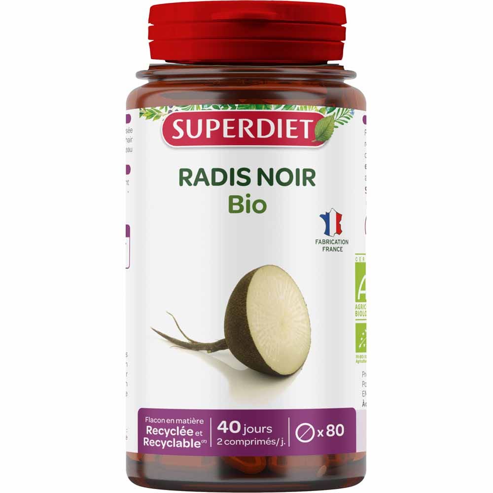 Superdiet Radis Noir Bio 80 comprimés