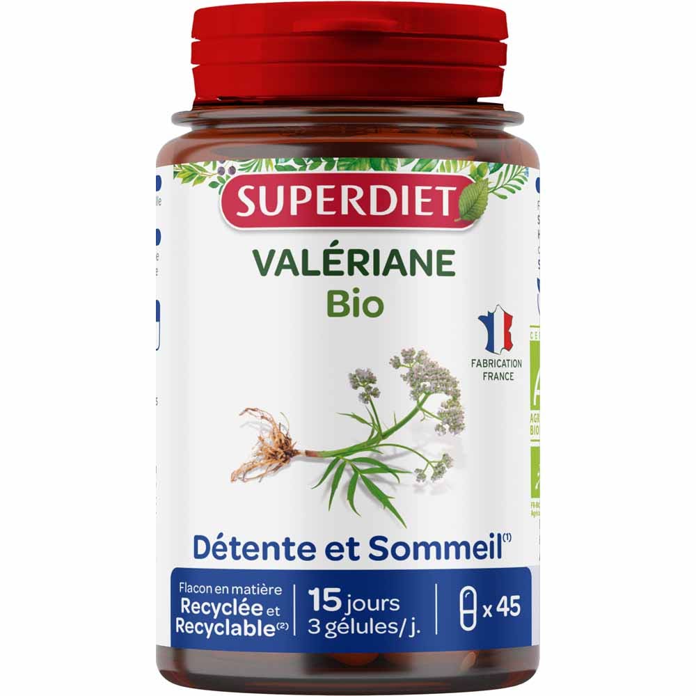 Superdiet Valeriane Bio 45 gélules