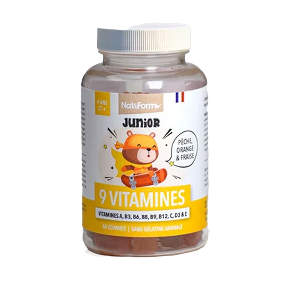 Nat&Form Junior 9 Vitamines 60 Gommes