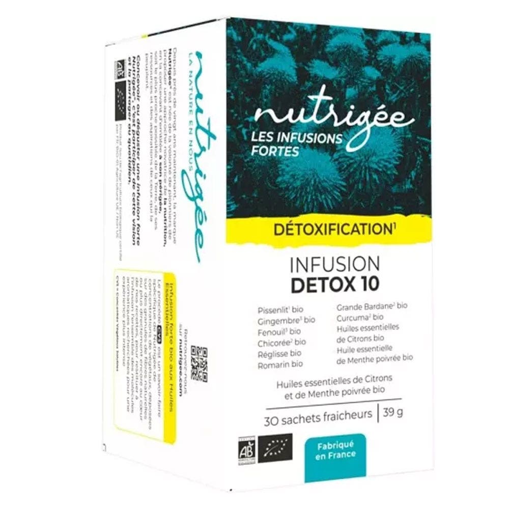 Nutrigée Infusion Detox 10 plantes 30 sachets