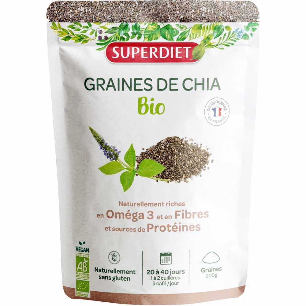 Superdiet Graines De Chia Bio 200g