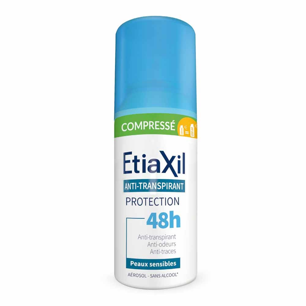 Etiaxil Anti-Transpirant Aérosol Compressé Protection 48h Peaux Sensibles 100ml
