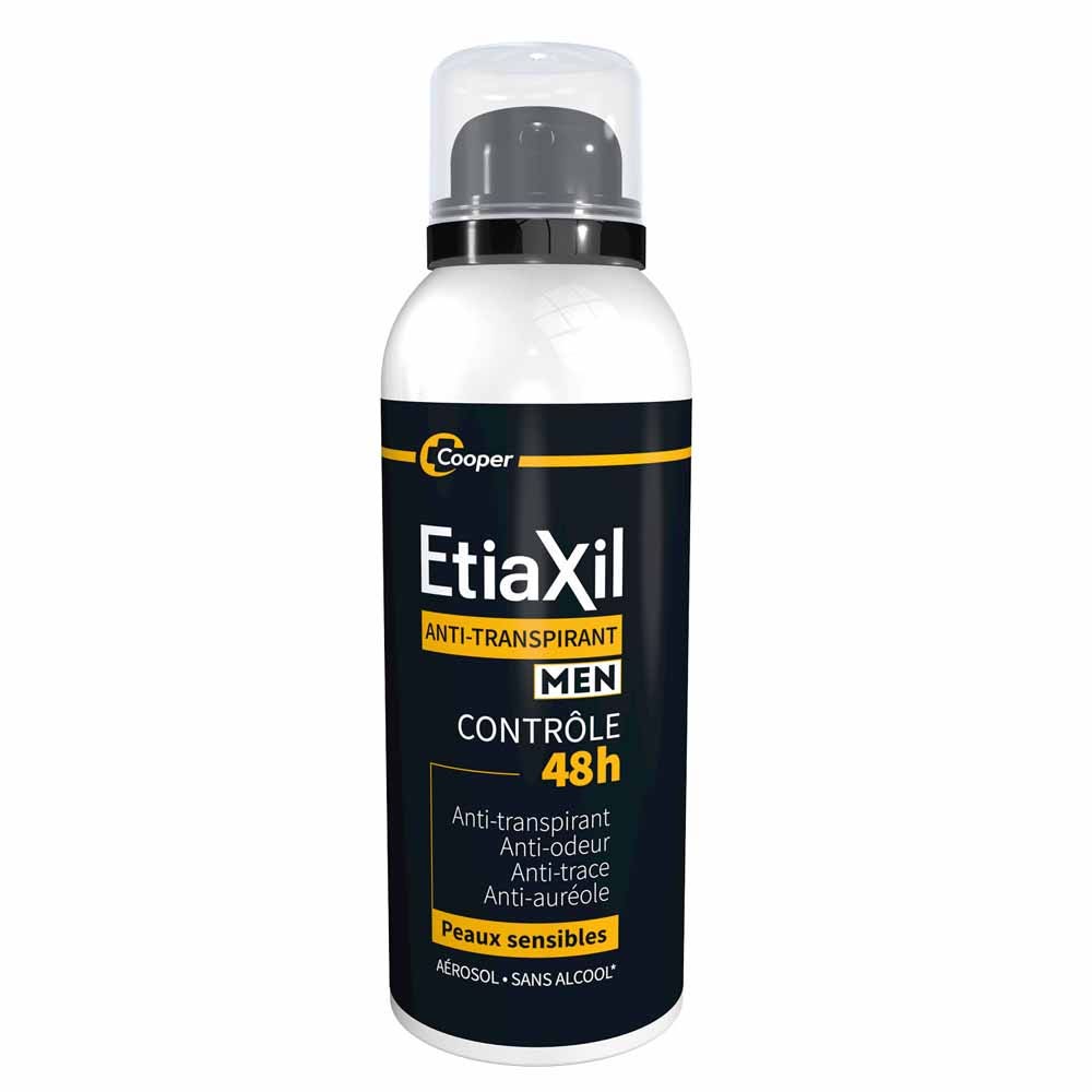 Etiaxil Anti-Transpirant Déodorant Aérosol Men Contrôle 48h Peaux sensibles 150ml