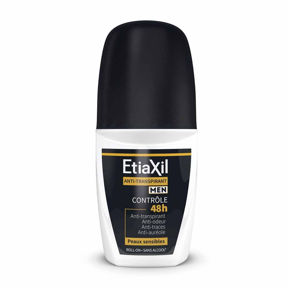 Etiaxil Anti-Transpirant Déodorant Roll-On Men Contrôle 48h Peaux Sensibles 50ml