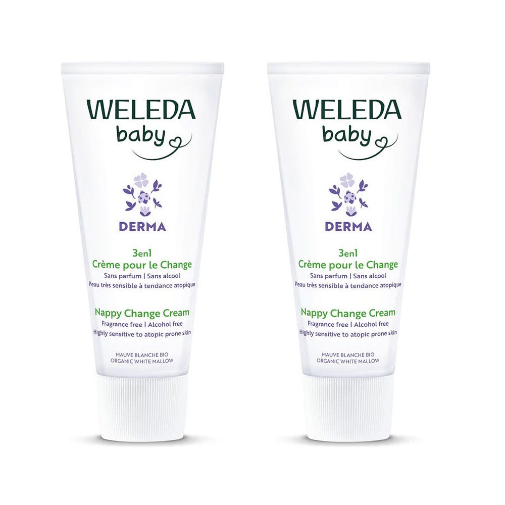 Weleda Derma Duo Crème pour le Change 3en1 Bébé 2x50ml