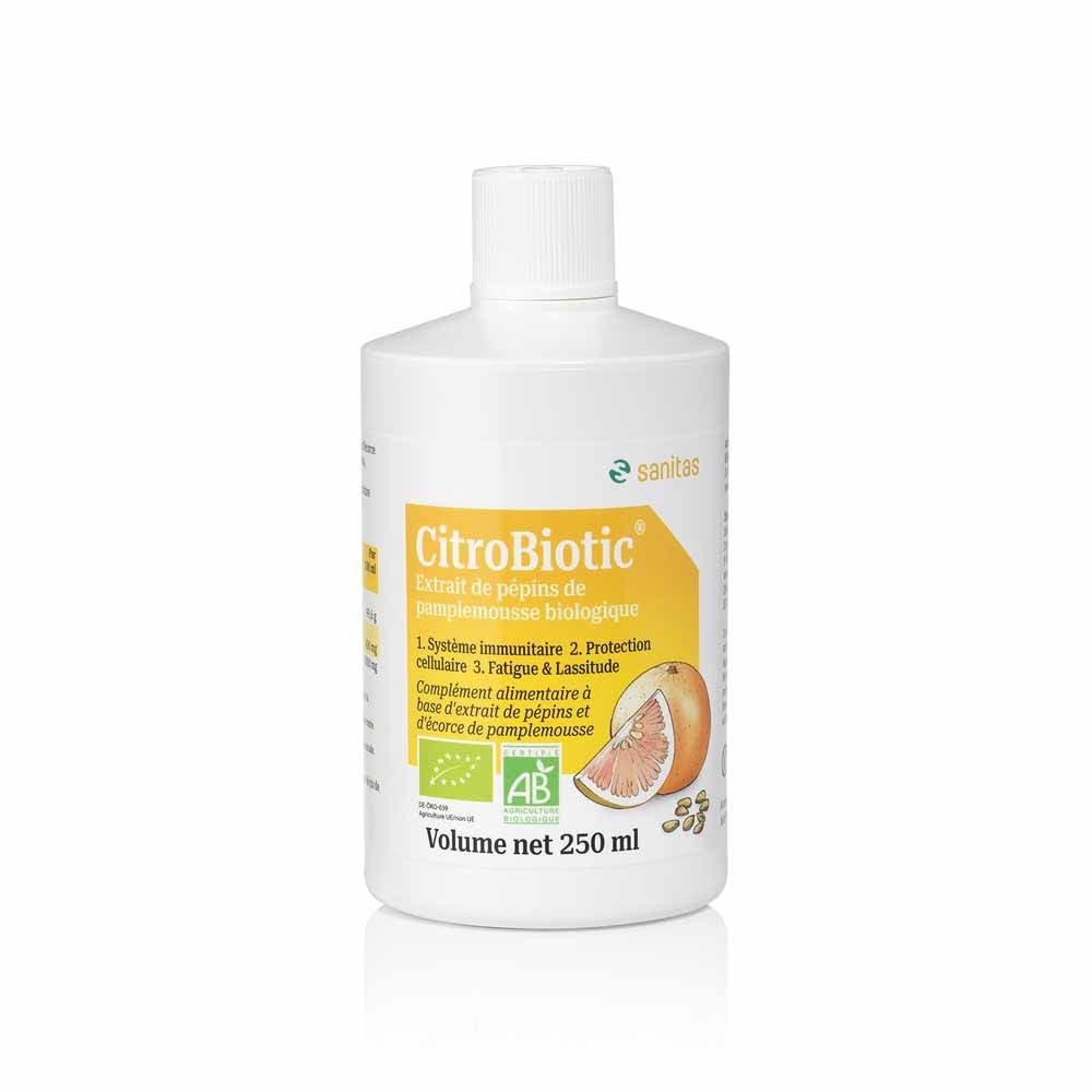 Extrait De Pepins De Pamplemousse Avec Vitamine C Bio 250ml Citrobiotic
