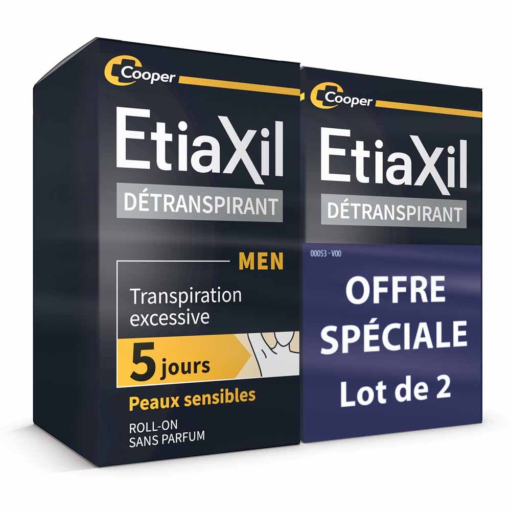 Etiaxil Detranspirant Déodorant Roll-On Men 5 Jours Peaux Sensibles 15ml