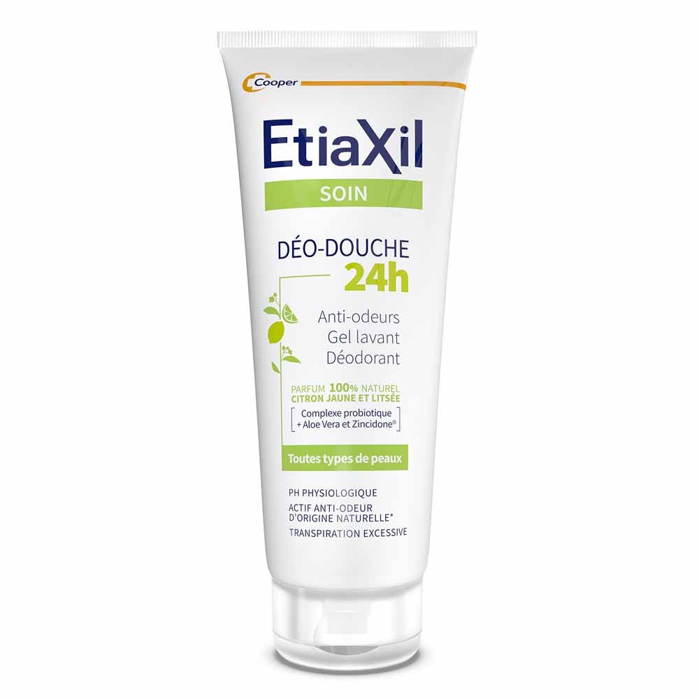 Etiaxil Soin douche Déo-douche 24h Fraîcheur Citron Jaune et Litsée Peaux Sensibles 200ml