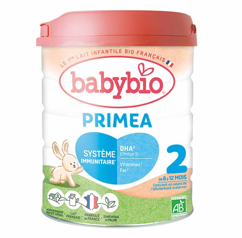 Babybio Laits Infantiles Primea 2 En Poudre Bio Des 6 Mois 800g