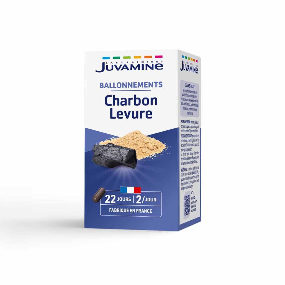 Juvamine Charbon + Levure 45 Gelules