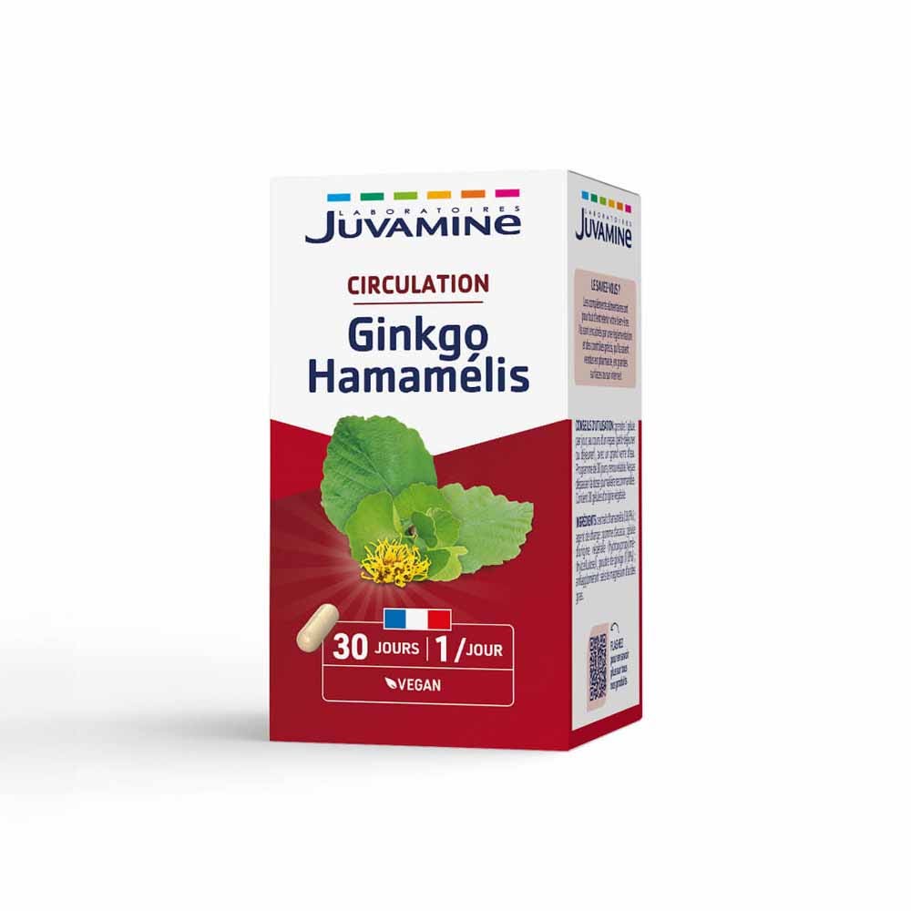 Juvamine Ginkgo Hamamélis Circulation 30 Gélules