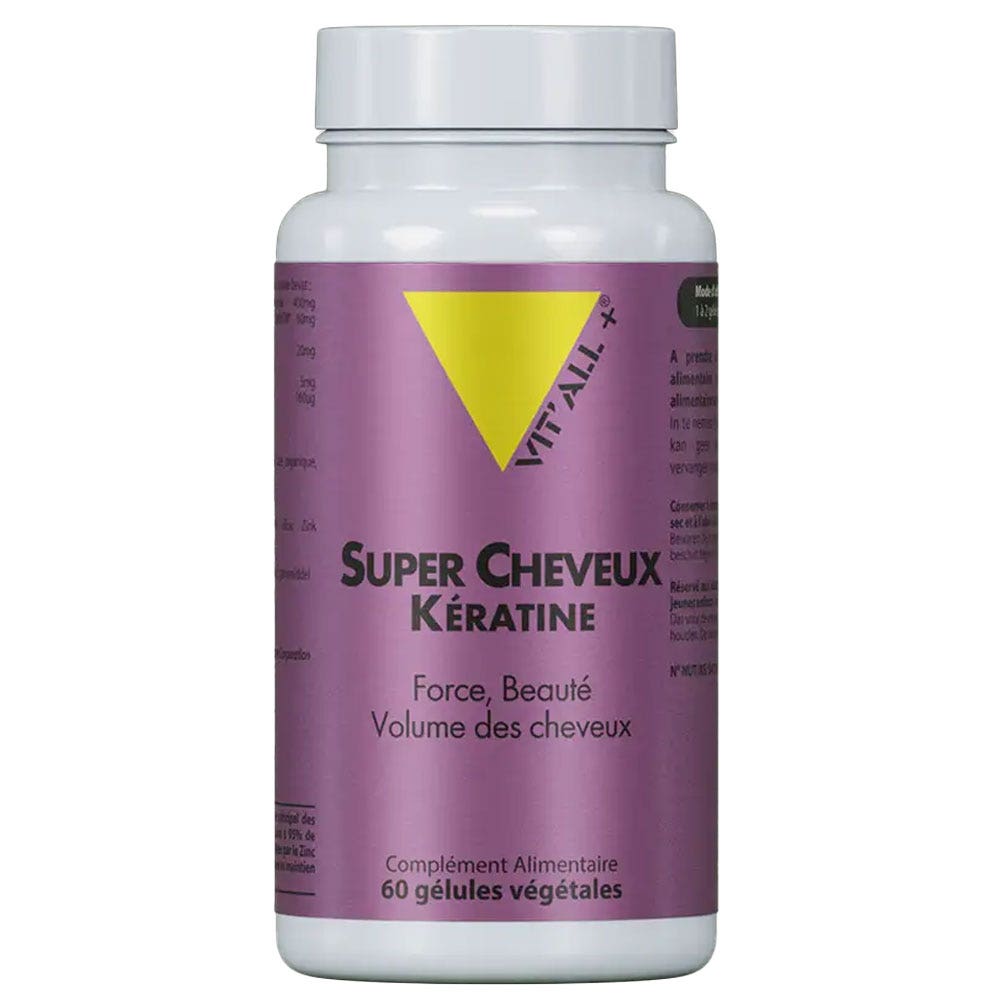 Vit'All+ Super Cheveux Keratine 60 Gélules