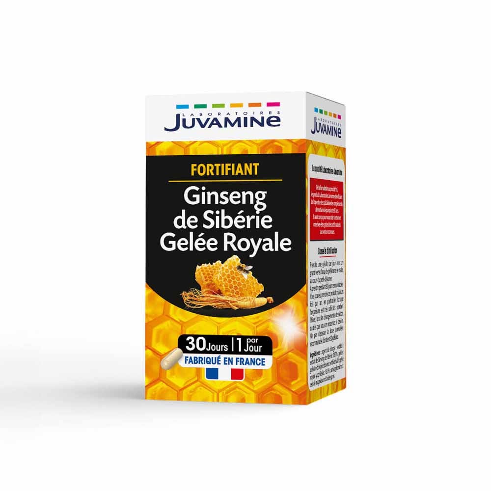 Juvamine Ginseng De Siberie Gelee Royale Fortifiant x30 Gélules