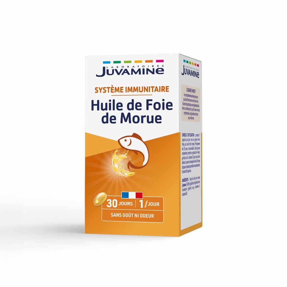 Juvamine Immunité Huile De Foie De Morue 30 Capsules
