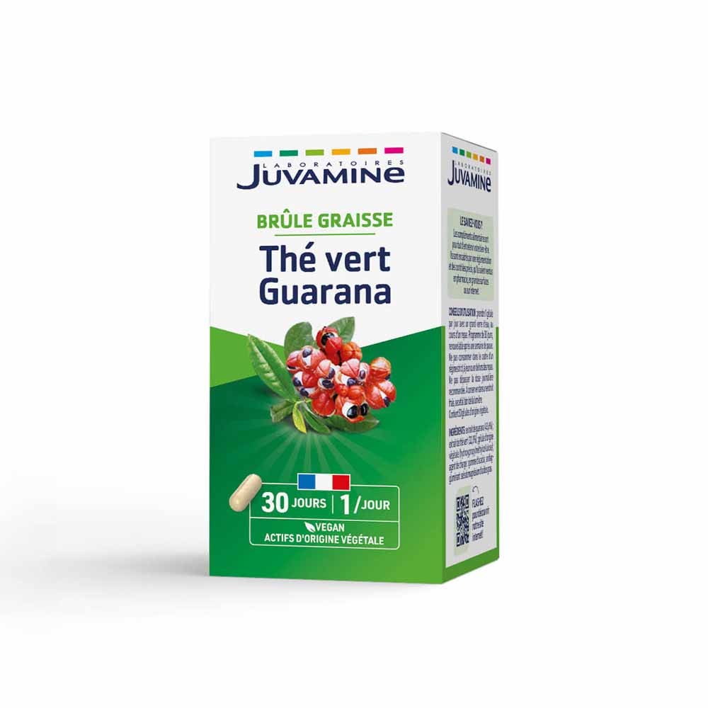 Juvamine Minceur Thé Vert Guarana Brûle Graisse 30 Gélules