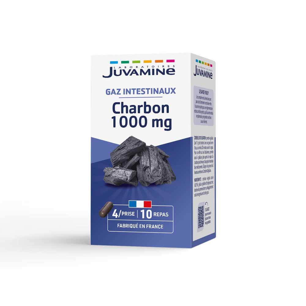 Juvamine Charbon 40 Gelules 1000mg
