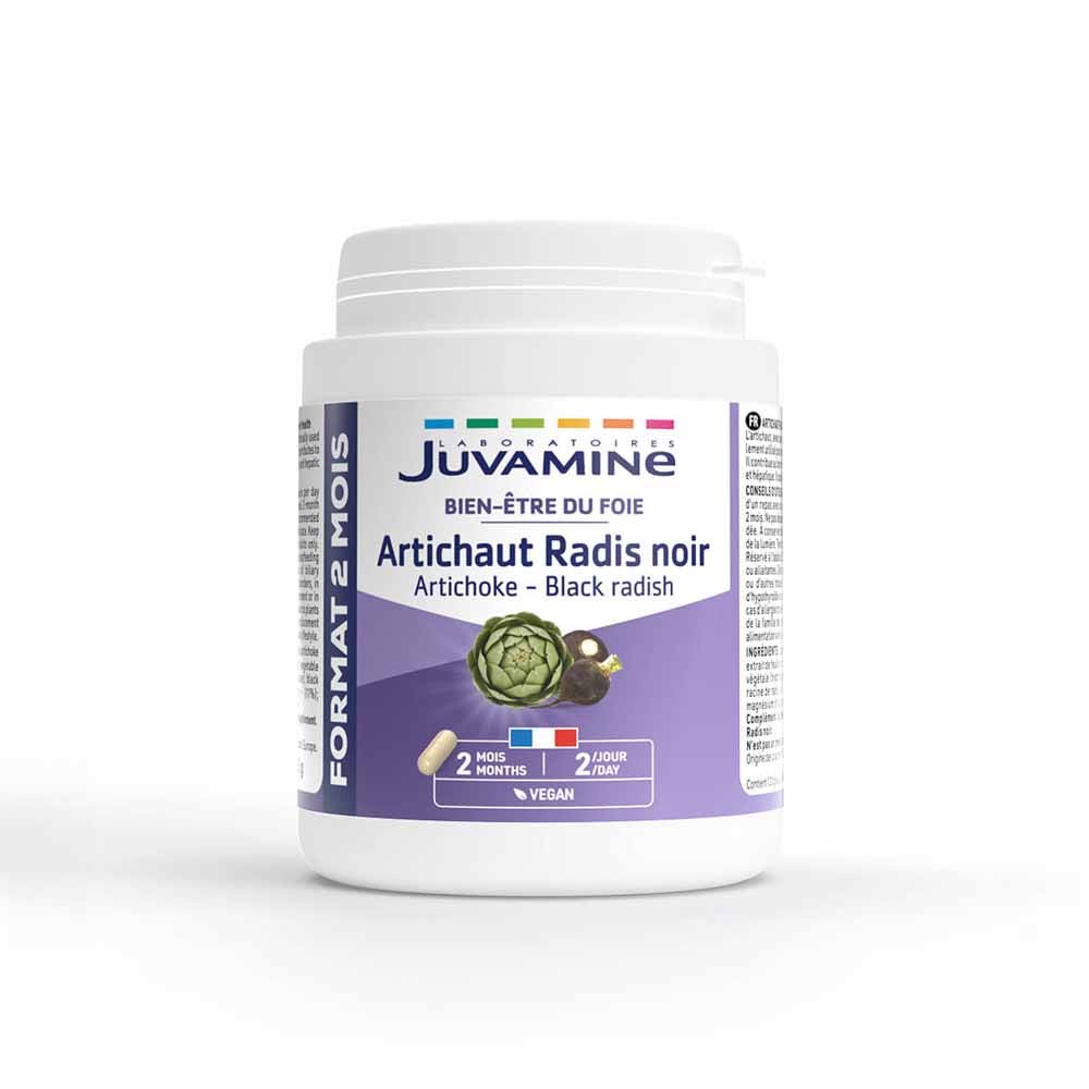 Juvamine Artichaut Radis Noir 120 Gélules Végétales