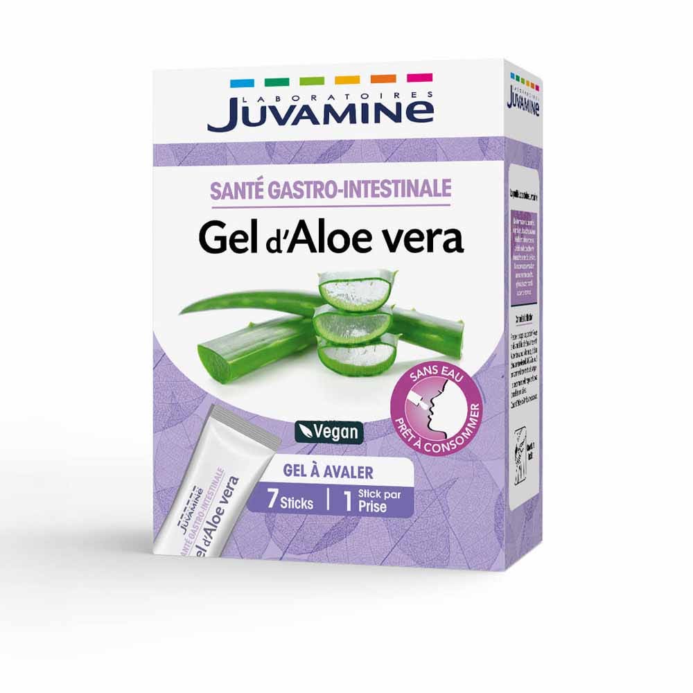 Juvamine Santé Gastro-Intestinale Gel d'Aloe Vera 7 Sticks A Avaler