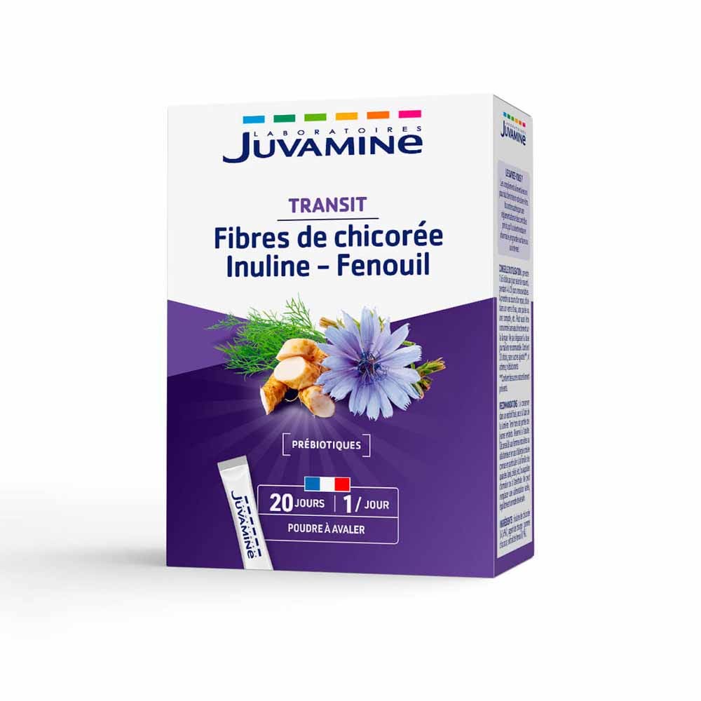Juvamine Fibres de chicorée Inuline Fenouil 20 sticks