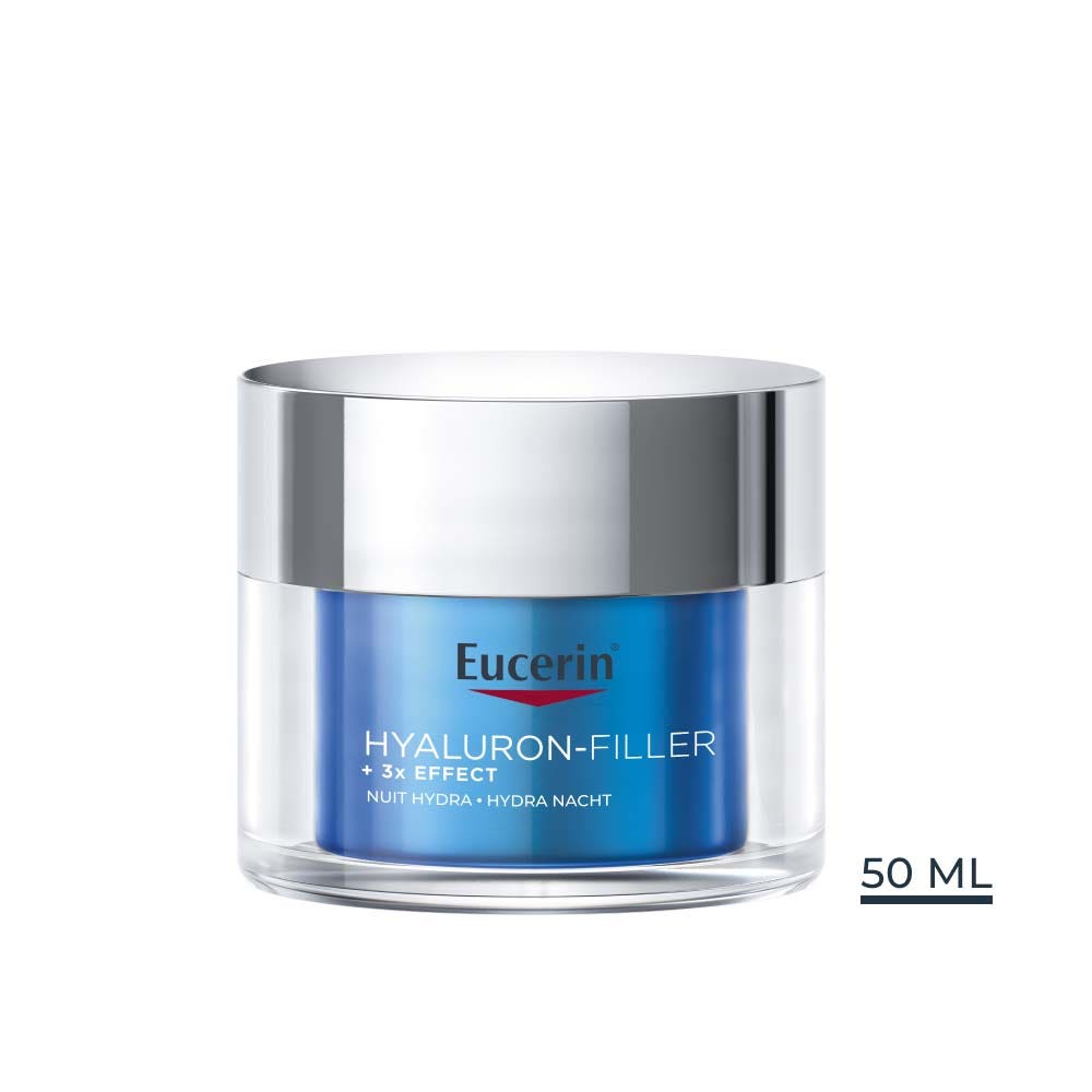 Eucerin Hyaluron-Filler + 3x Effect Soin de Nuit Booster d'Hydratation 50ml